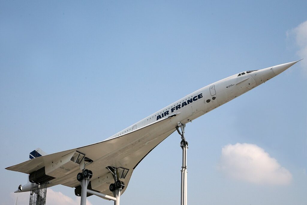 Concorde ustawiony na wystawę